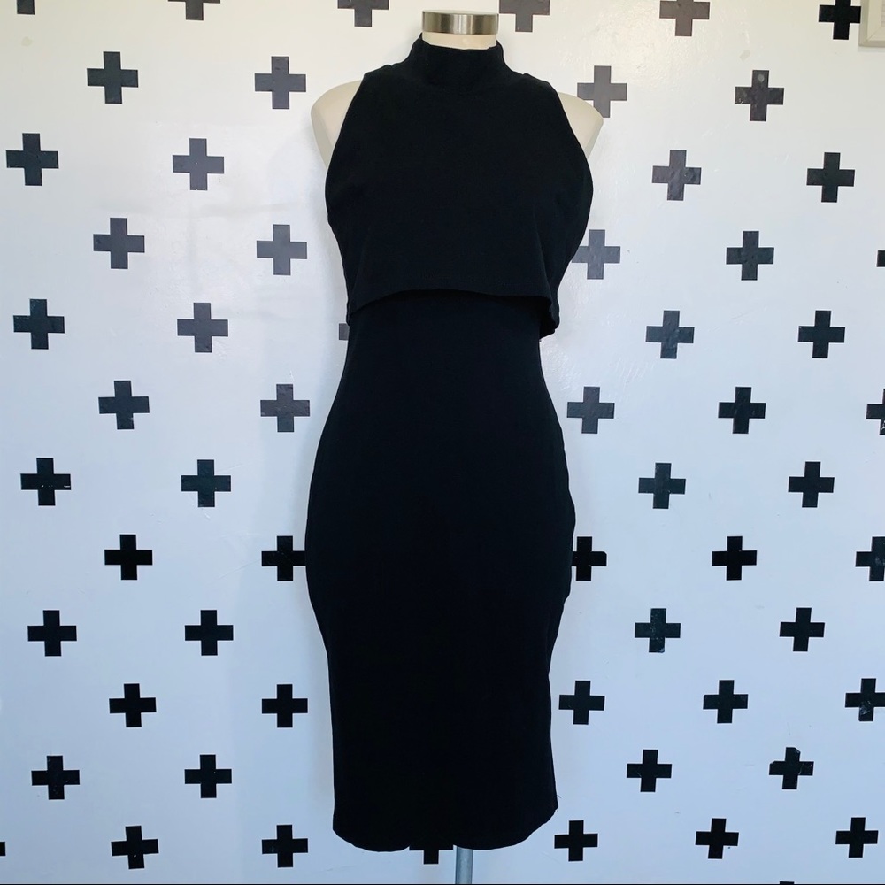 The Vanity Room black body con crop top dress - Picture 1 of 6